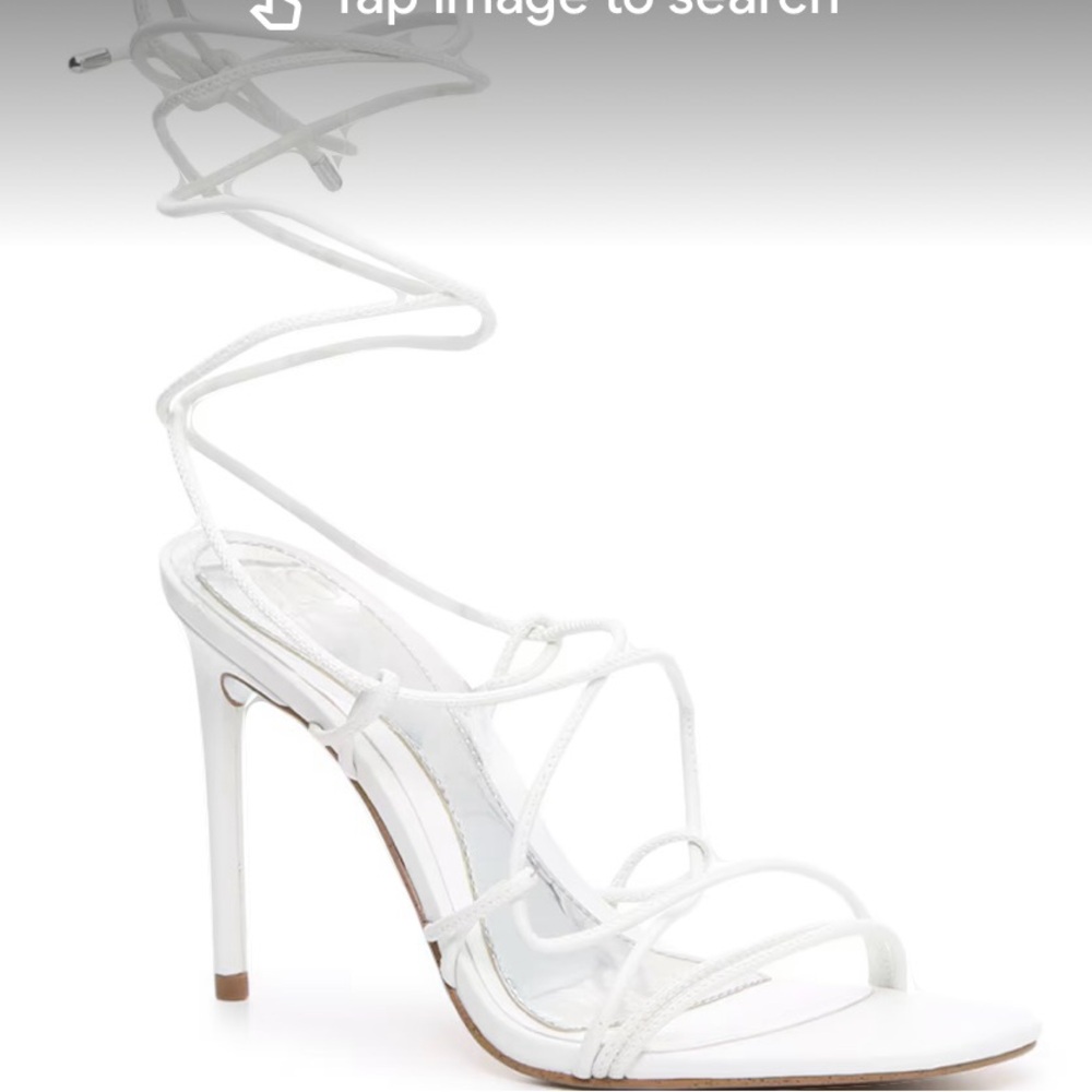 Elegant White Strappy Heels